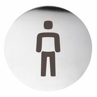 Cedule WC páni, Ø 75mm, nerez mat | Více - 