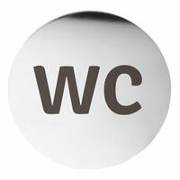 Cedule WC, Ø 75mm, nerez mat | Více - 