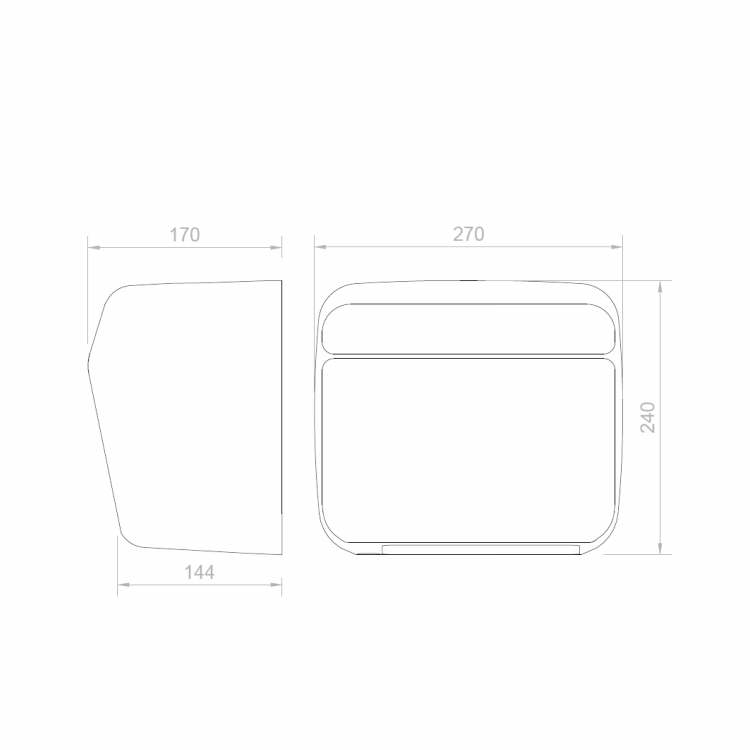 KAI bezdotykový elektrický osoušeč rukou 220-240V, 1500W, 270x240x170 mm, bílá