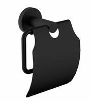 X-ROUND BLACK držák toaletního papíru, s krytem, černá mat | Více - 