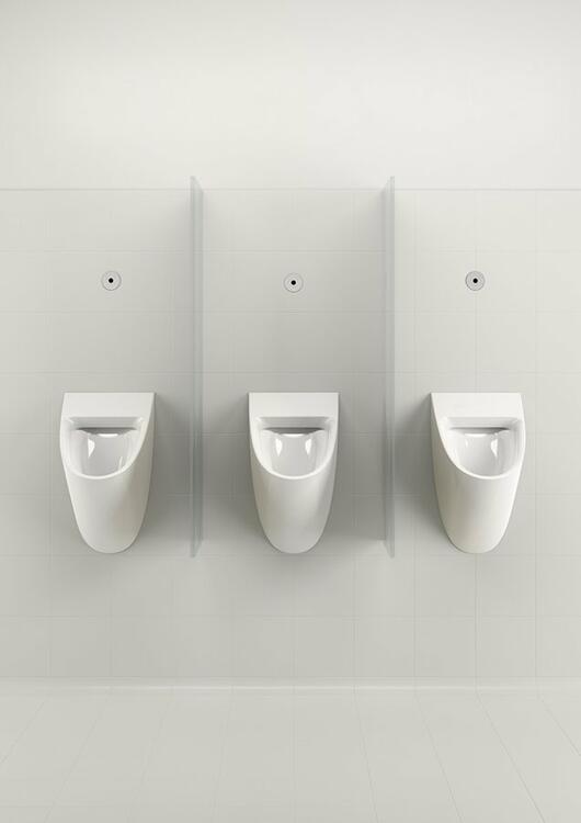 COMMUNITY urinál se zakrytým přívodem vody, 31x54,5cm, bílá ExtraGlaze