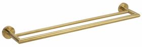 X-ROUND GOLD dvojitý držák ručníků 600mm, zlato mat | Více - 