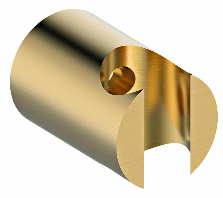 Držák sprchy kulatý, pevný zlato – Sapho 1205-15GB