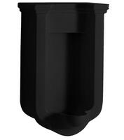 WALDORF urinál se zakrytým přívodem vody, 44x72cm, černá mat | Více - 