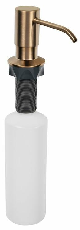 Zápustný dávkovač mýdla, kulatý, měď mat