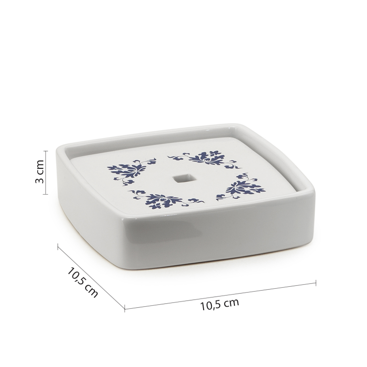 CIXI mýdlenka na postavení, porcelán, bílá/modrá