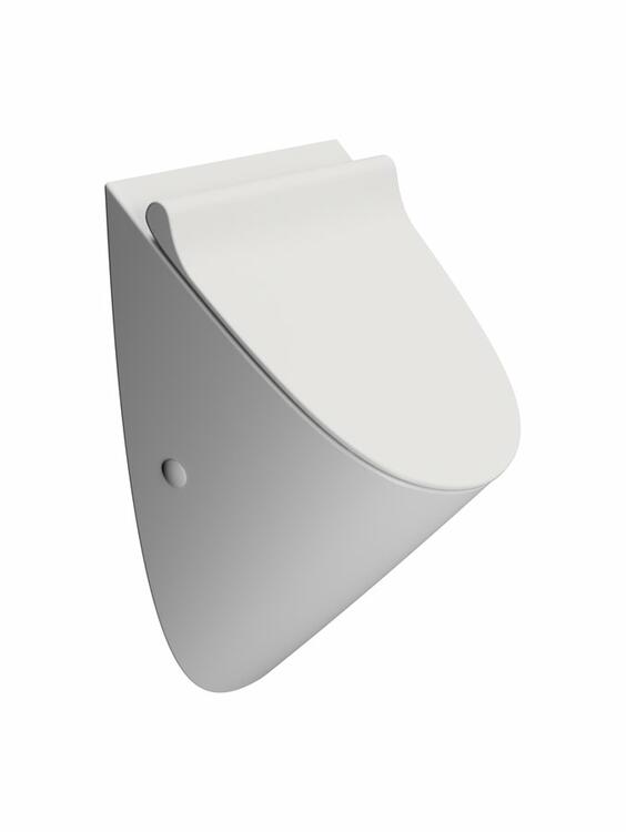 COMMUNITY urinál se zakrytým přívodem vody s otvory pro víko, Rimless, 31x54,5cm, bílá mat