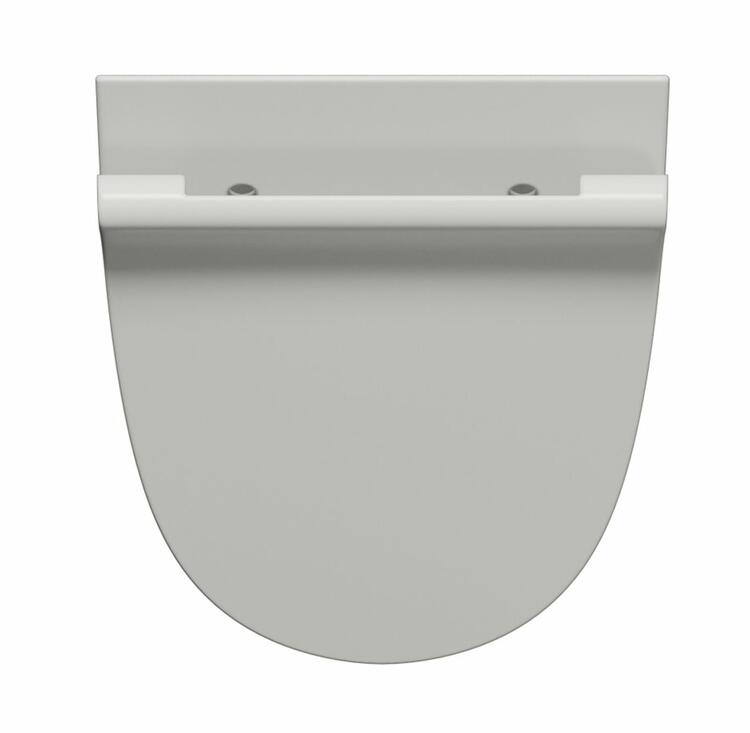 COMMUNITY urinál se zakrytým přívodem vody s otvory pro víko 31x54,5cm, cenere mat