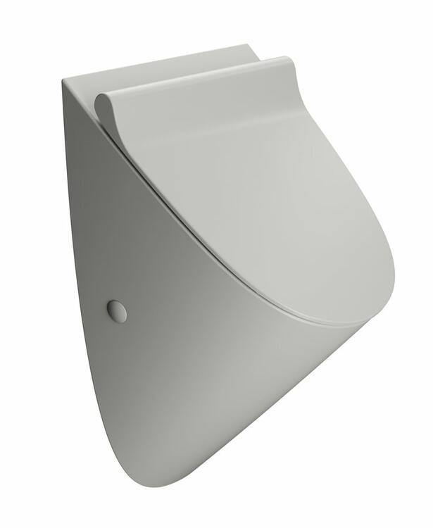 COMMUNITY urinál se zakrytým přívodem vody s otvory pro víko, Rimless, 31x54,5cm, cenere mat