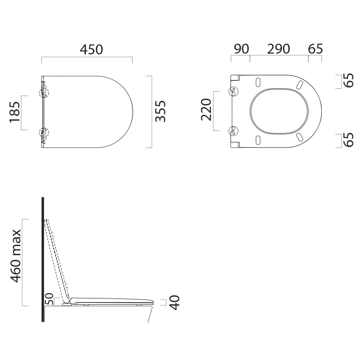 TONO WC sedátko, Quick Release, bílá/chrom