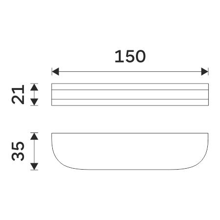 Samostatný úchyt police černý - Nimco Nikau NKC 30091BS-90