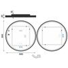 Černé kulaté zrcadlo s led osvětlením průměr 80 cm – Nimco ZPC 28002RVX-90