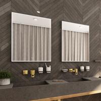 Černé zrcadlo s ostrými rohy s led osvětlením 60×80 cm – Nimco ZPC 13002VX-90 | Více -
