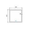 Zrcadlo s oblými rohy s led osvětlením 60×60 cm – Nimco ZP 19066VX