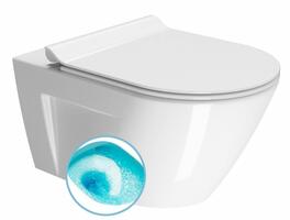 NORM závěsná WC mísa, Swirlflush, 36x55cm, bílá ExtraGlaze | Více - 