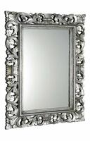 SCULE zrcadlo ve vyřezávaném rámu 70x100cm, stříbrná | Více - 