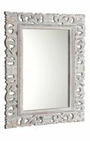 SCULE zrcadlo ve vyřezávaném rámu 70x100cm, bílá | Více - 