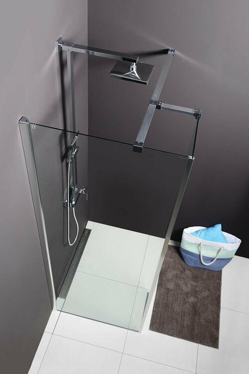 Sprchová stěna Walk-in 120 cm chrom/transparent – Polysan Modular shower MS2A-120