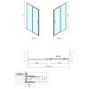 Sprchové dveře 150 cm chrom/transparent – Polysan Easy EL1515
