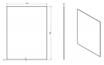 ACCORD zrcadlo s fazetou 70x90cm, CU free
