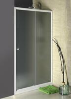 Sprchové dveře 100 cm bílá/sklo brick – Aqualine Amadeo BTS100 | Více -