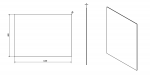 PLAIN zrcadlo s broušenou hranou 120x60cm, zakulacené rohy, CU free