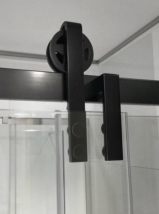 VOLCANO BLACK sprchové dveře 1300 mm, čiré sklo