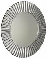 PRIDE kulaté zrcadlo v dřevěném rámu ø 90cm, stříbrná | Více - 