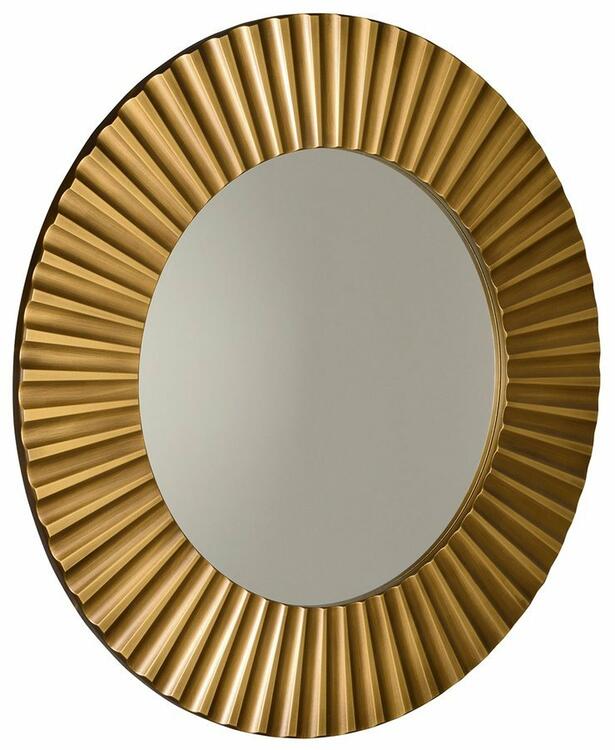 PRIDE kulaté zrcadlo v rámu ø 90cm, bronz