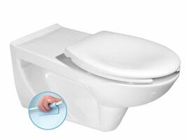 HANDICAP závěsná WC mísa prodloužená 37,5x73cm, Rimless, bílá | Více - 