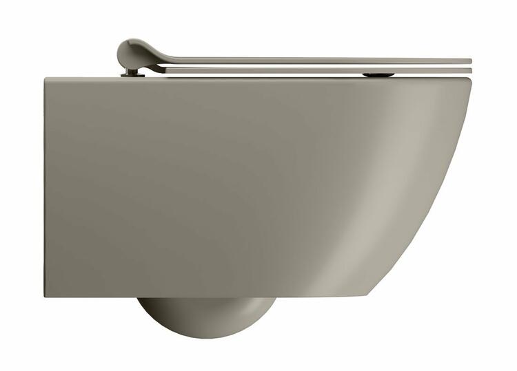 PURA závěsná WC mísa, Swirlflush, 36x55cm, tortora dual-mat