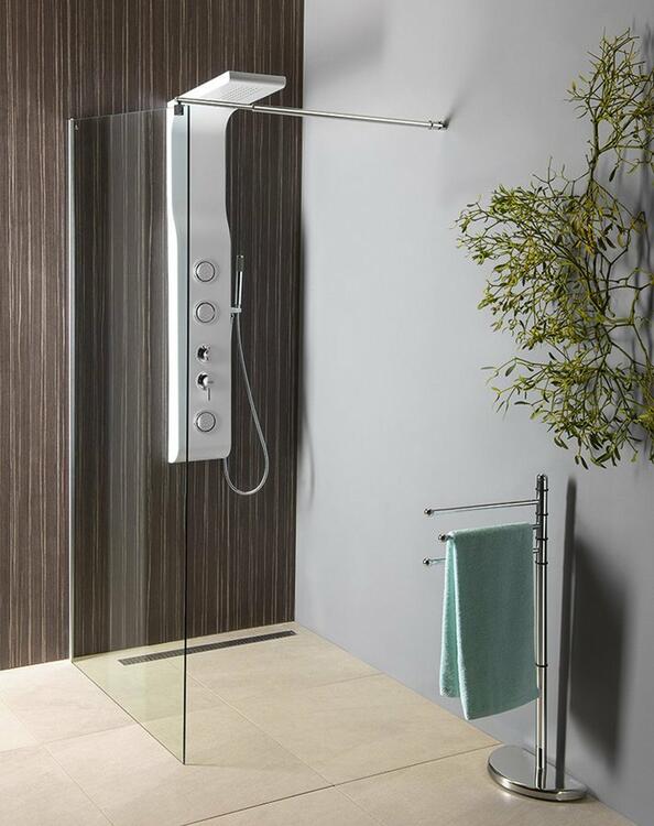 Sprchová stěna Walk-in 90 cm chrom/transparent – Aqualine WI091