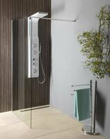 Sprchová stěna Walk-in 100 cm chrom/transparent – Aqualine WI101 | Více -