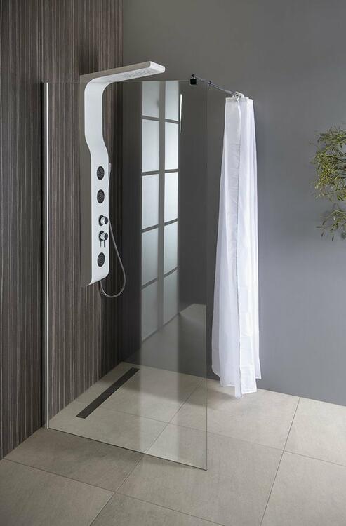 Sprchová stěna Walk-in 100 cm chrom/transparent – Aqualine WI101