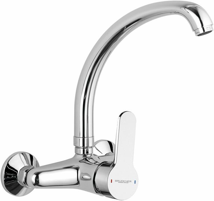 Nástěnná baterie s otočným ramínkem chrom – Bruckner Sieger 914.015.1
