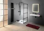 Sprchová stěna Walk-in 70 cm černá/transparent – Gelco Cure black CB70