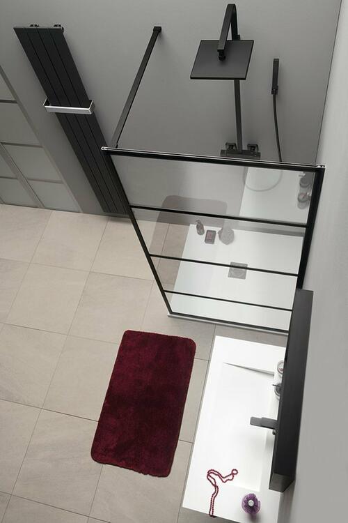 Sprchová stěna Walk-in 90 cm černá/transparent – Gelco Cure black CB90