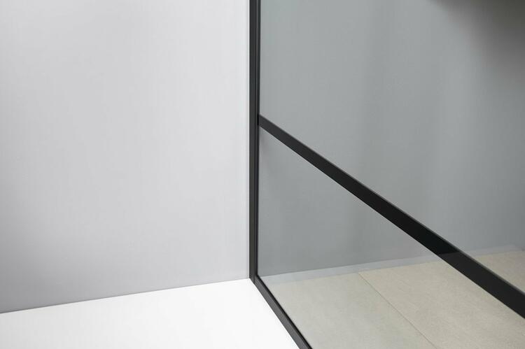 Sprchová stěna Walk-in 110 cm černá/transparent – Gelco Cure black CB110
