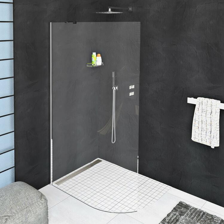 MODULAR SHOWER zaoblená pevná zástěna R550, 1100 mm