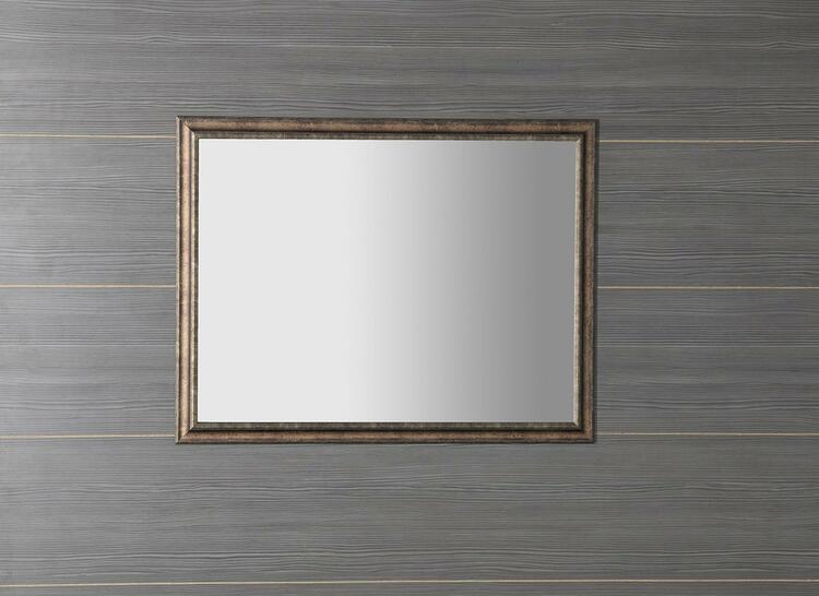 ROMINA zrcadlo v dřevěném rámu 68x88cm, bronzová patina