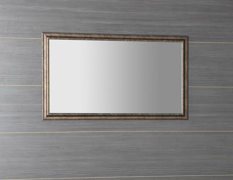 ROMINA zrcadlo v dřevěném rámu 58x98cm, bronzová patina