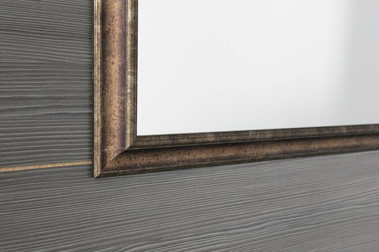 ROMINA zrcadlo v dřevěném rámu 58x98cm, bronzová patina