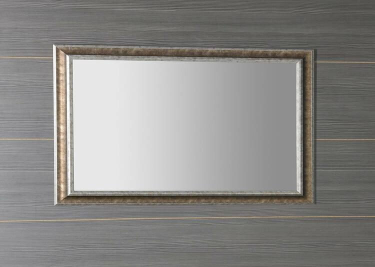 AMBIENTE zrcadlo v dřevěném rámu 62x102cm, bronzová patina