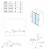 Sprchové dveře 150 cm černá/transparent – Polysan Altis line black AL4212B