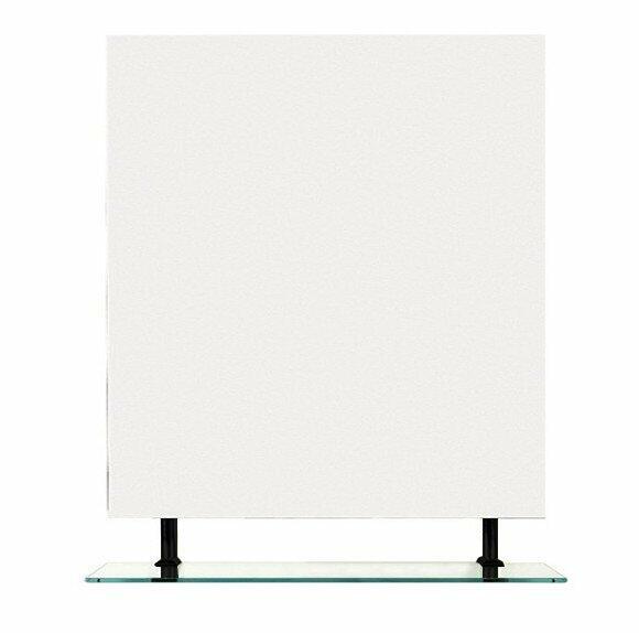 WEGA zrcadlo s policí 80x80cm, černá mat
