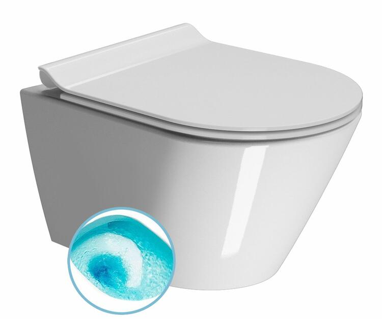 KUBE X závěsná WC mísa, Swirlflush, 36x50cm, bílá ExtraGlaze