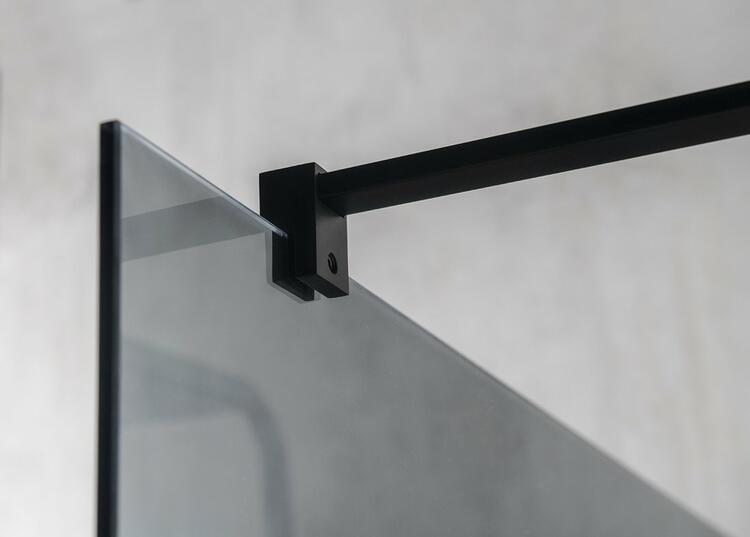 Sprchová stěna Walk-in 90 cm černá/kouřové sklo – Gelco Vario black GX1390GX1014