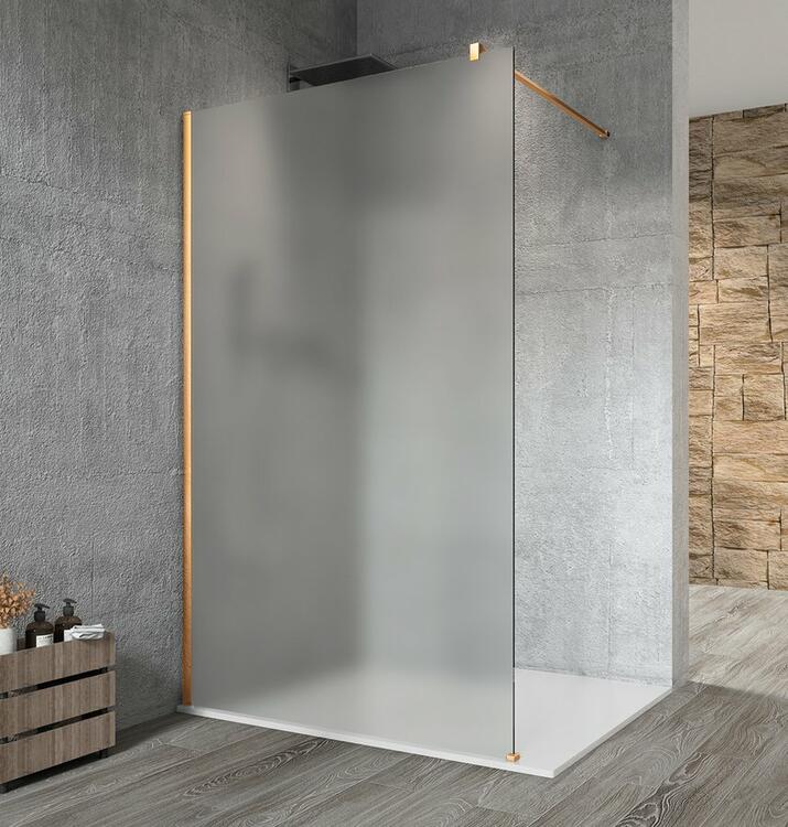 Sprchová stěna Walk-in 70 cm zlatá/matné sklo – Gelco Vario gold GX1470GX1016