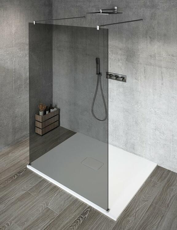 Sprchová stěna Walk-in 100 cm chrom/kouřové sklo – Gelco Vario chrome GX1310GX2210