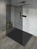 Sprchová stěna Walk-in 70 cm černá/kouřové sklo – Gelco Vario black GX1370GX2214